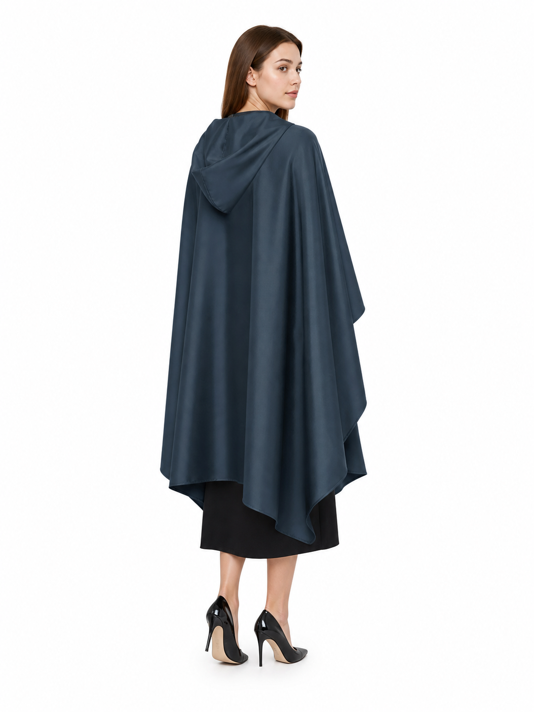 Dark Blue Hooded Costume Cape for Cosplay