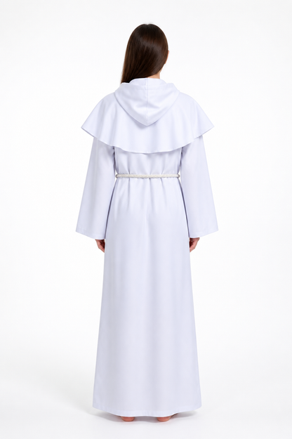 Robe with a Pointed Hood and Cross back view