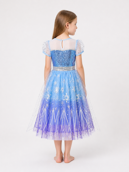 Princess Costume with Snowflakes for Halloween