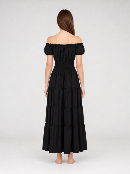 Renaissance-Style Off-the-Shoulder Dress