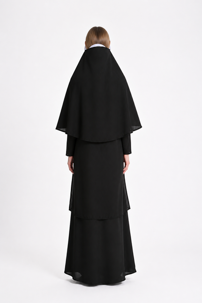 Carnival Nun Costume with White Headdress back view
