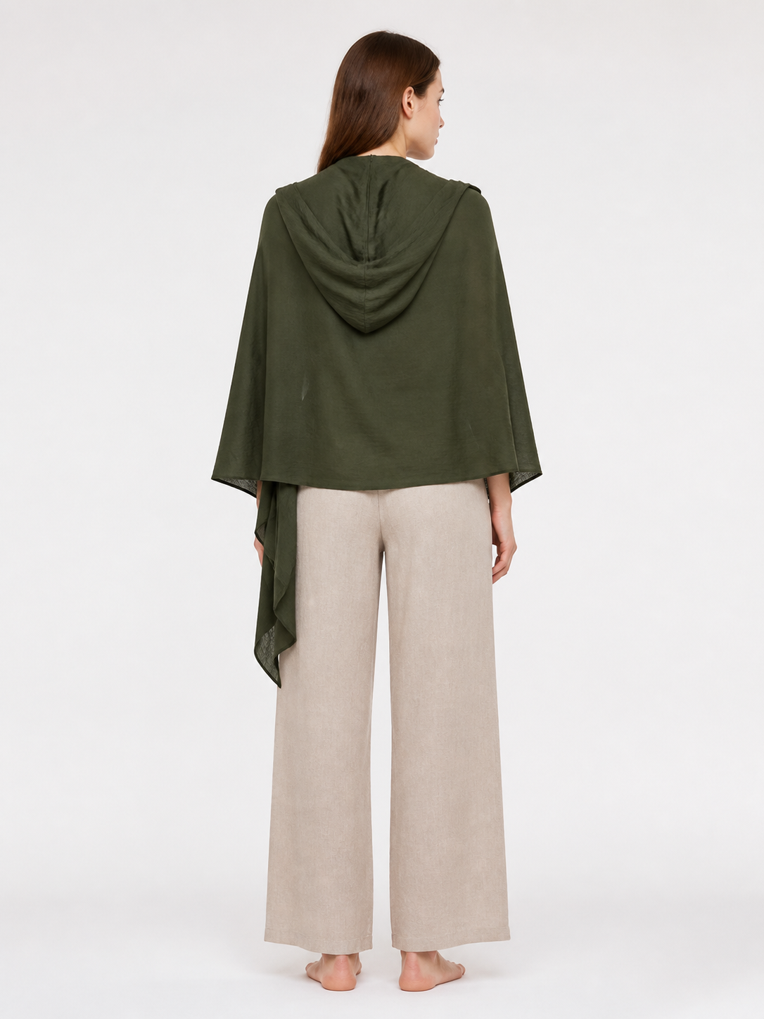 Green Carnival Hooded Cape back view 2