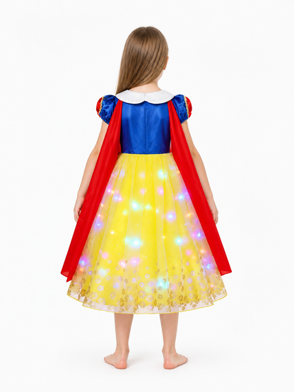 Princess Costume with LED Lights, Cape, and Bow back view