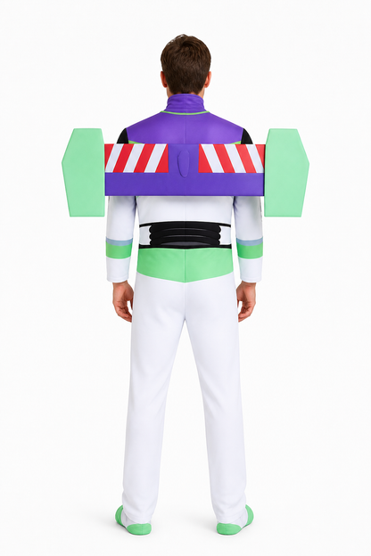 Buzz Lightyear Jumpsuit with Wings and Hood back view
