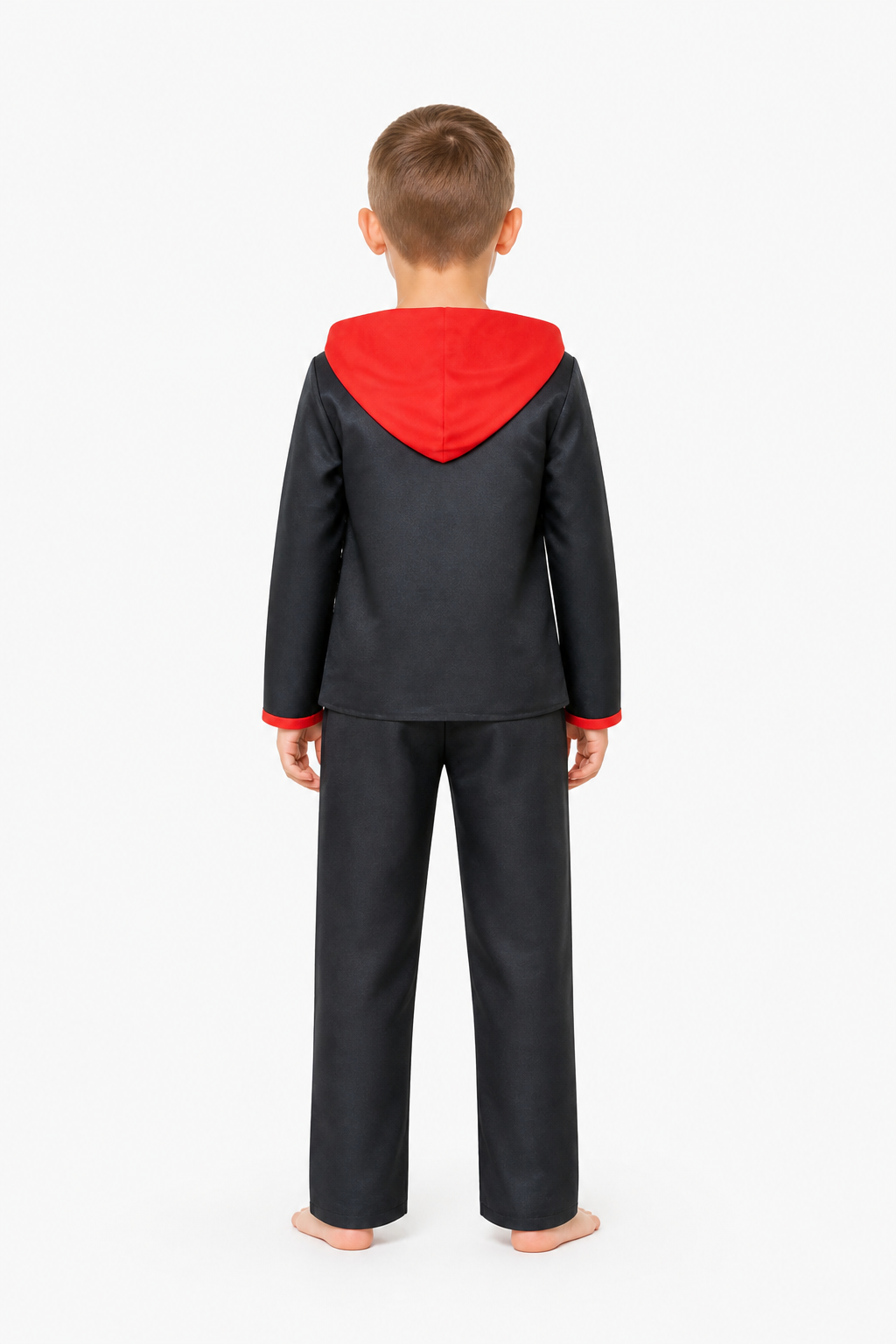 JJK Anime Cosplay Costume, Black, with Hood back view