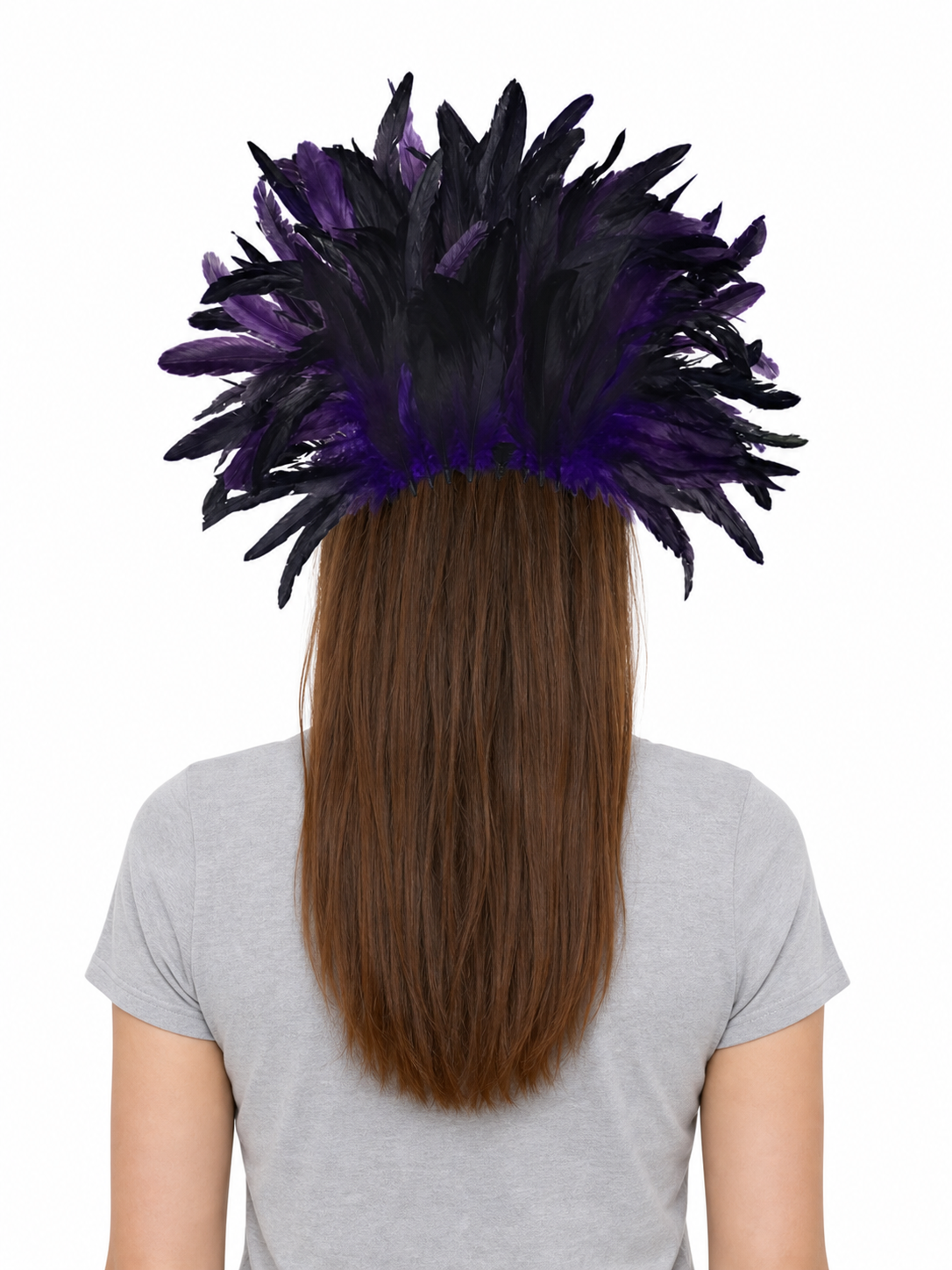 Carnival Headpiece with Feathers and Mask