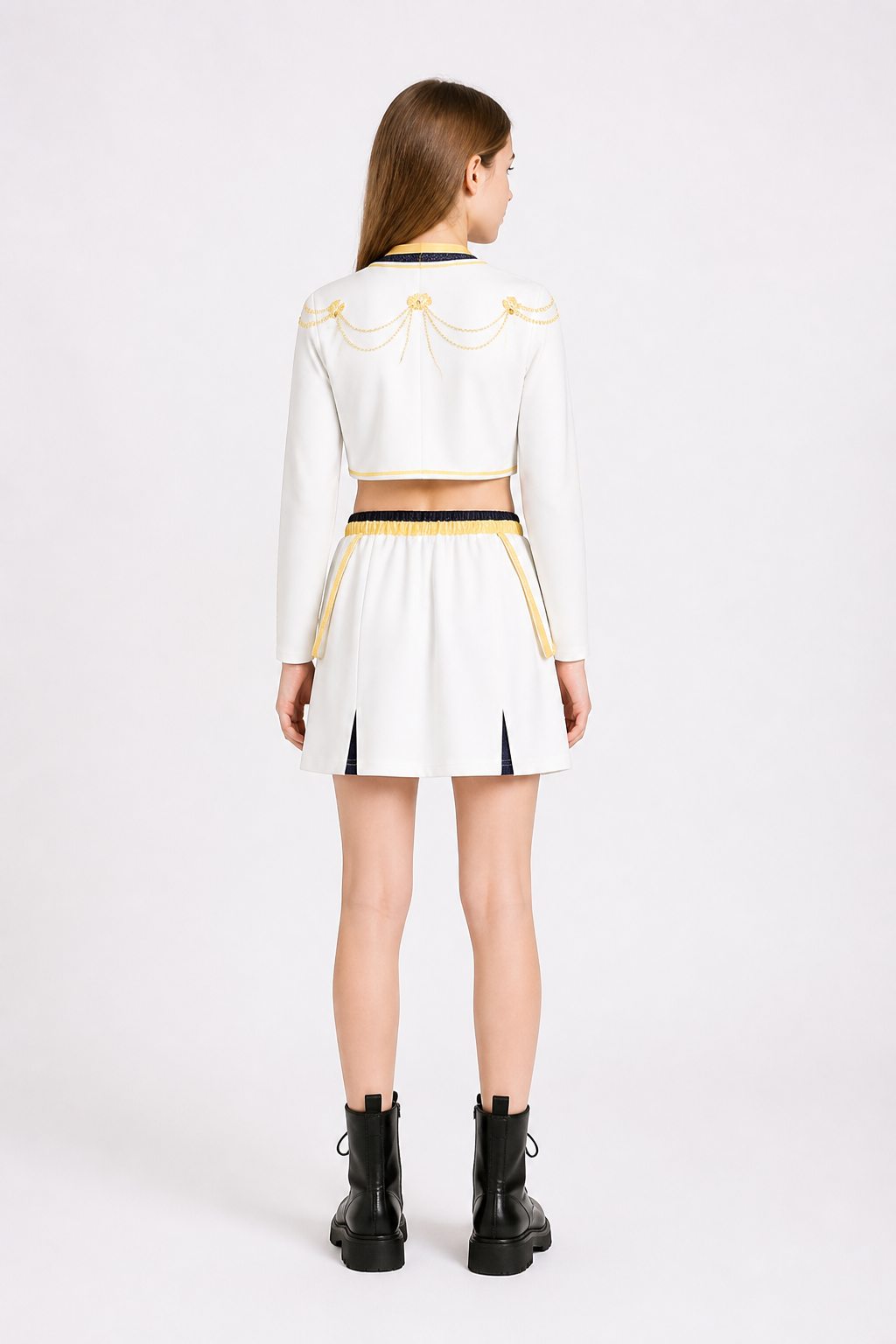 Children's Stage Costume with Gold Trim back view