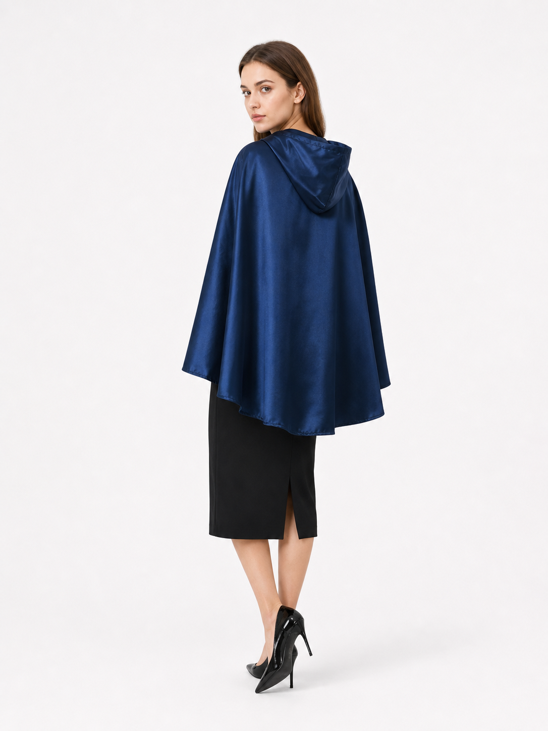 Blue Carnival Hooded Cape for Stage