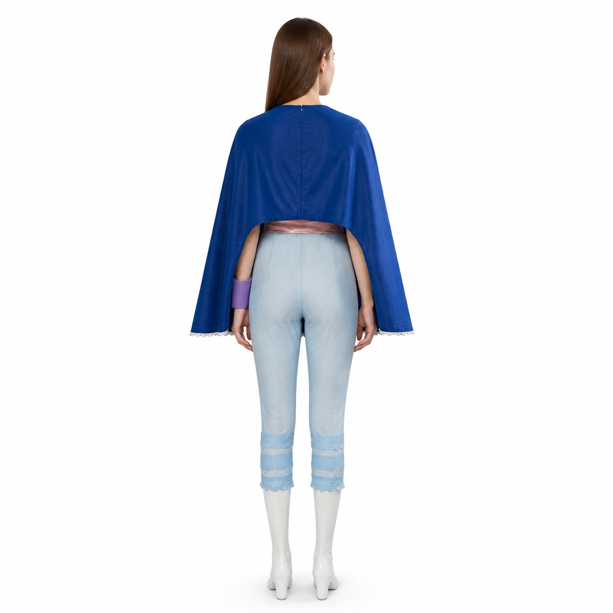 Costume with Long Cape, Pants, and Accessories