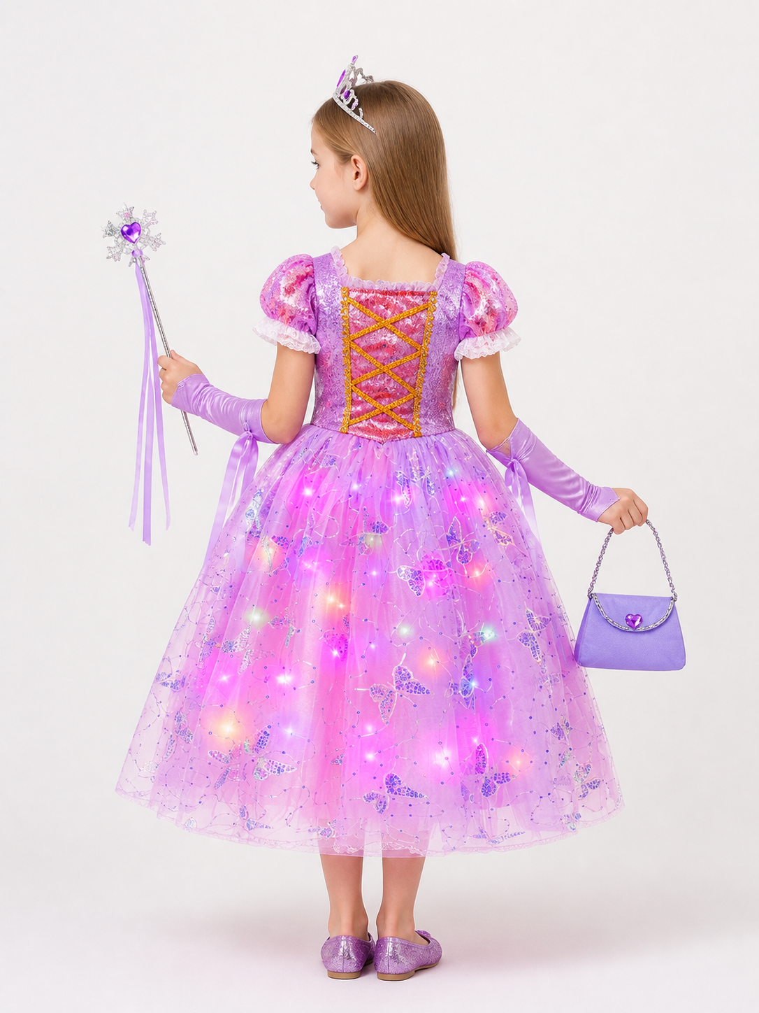 Light-Up Princess Costume for Halloween back view