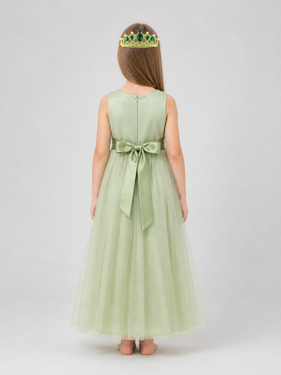 Green Crown-Shaped Halloween Costume Headband back view