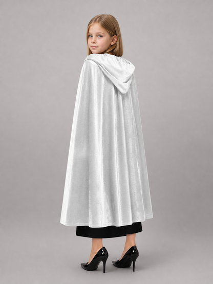 White Hooded Costume Cloak