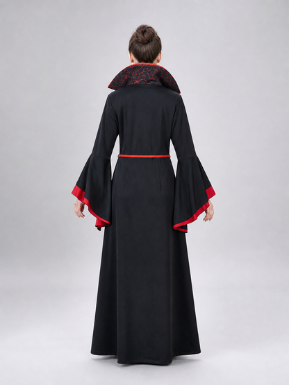 Vampire Costume: Floor-Length Dress with Necklace