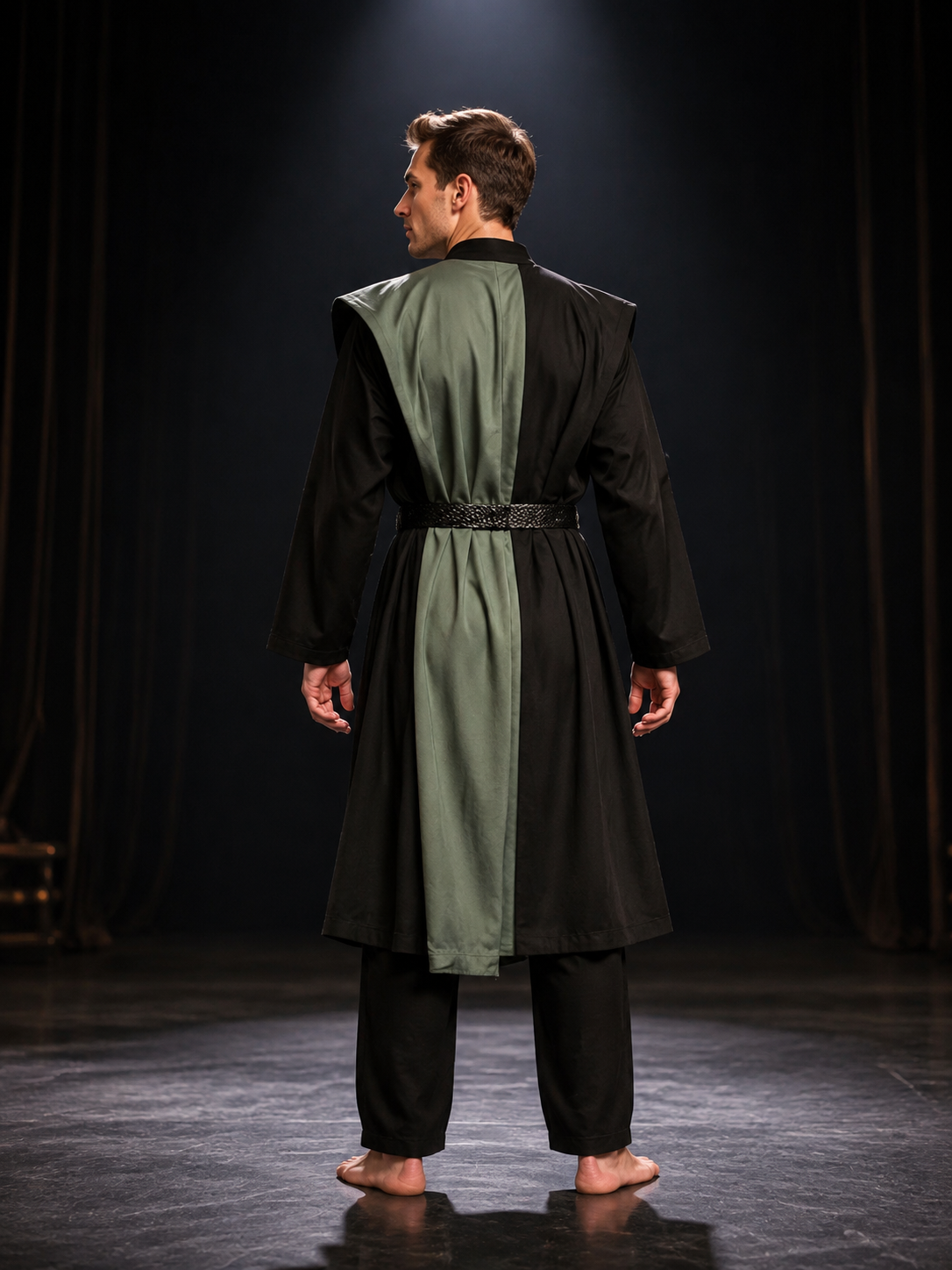 Renaissance-Style Sleeveless Tabard for Cosplay back view