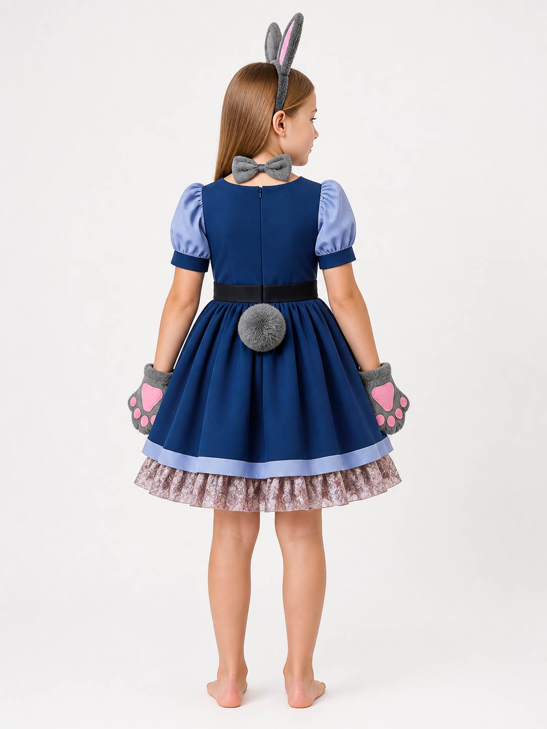 Blue and Pink Police Bunny Costume