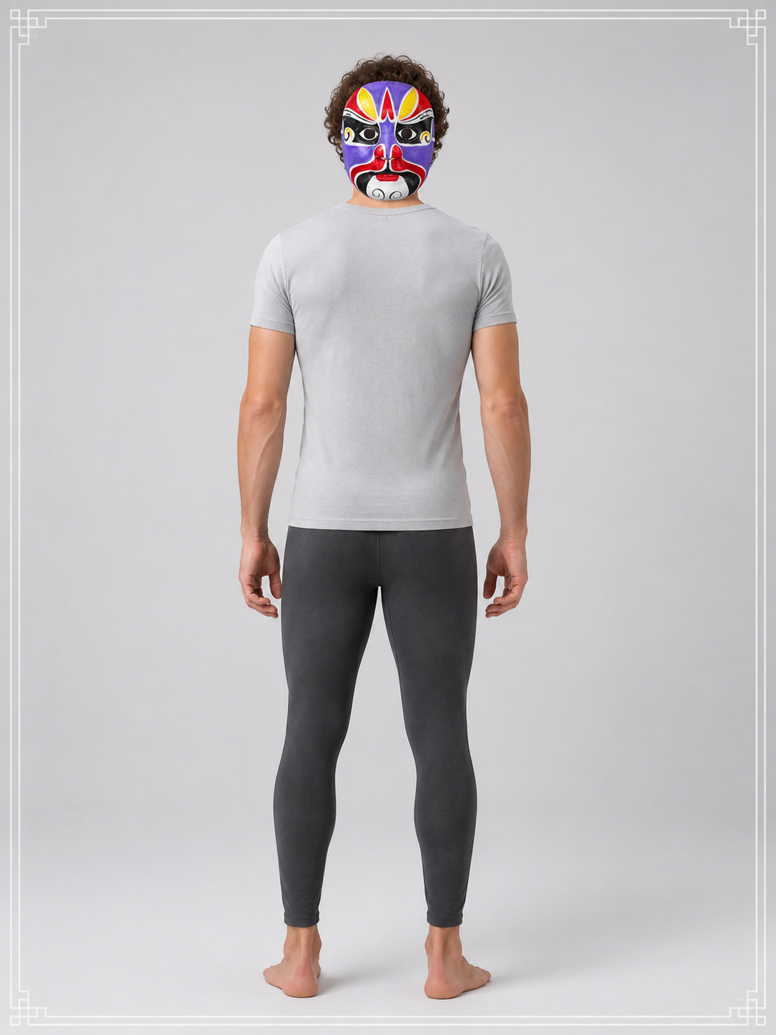 Chinese-Style Carnival Mask for Halloween and Cosplay back view