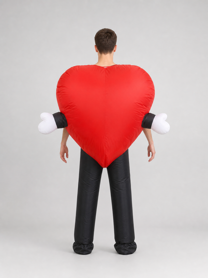 Inflatable Smiley Heart Decoration back view