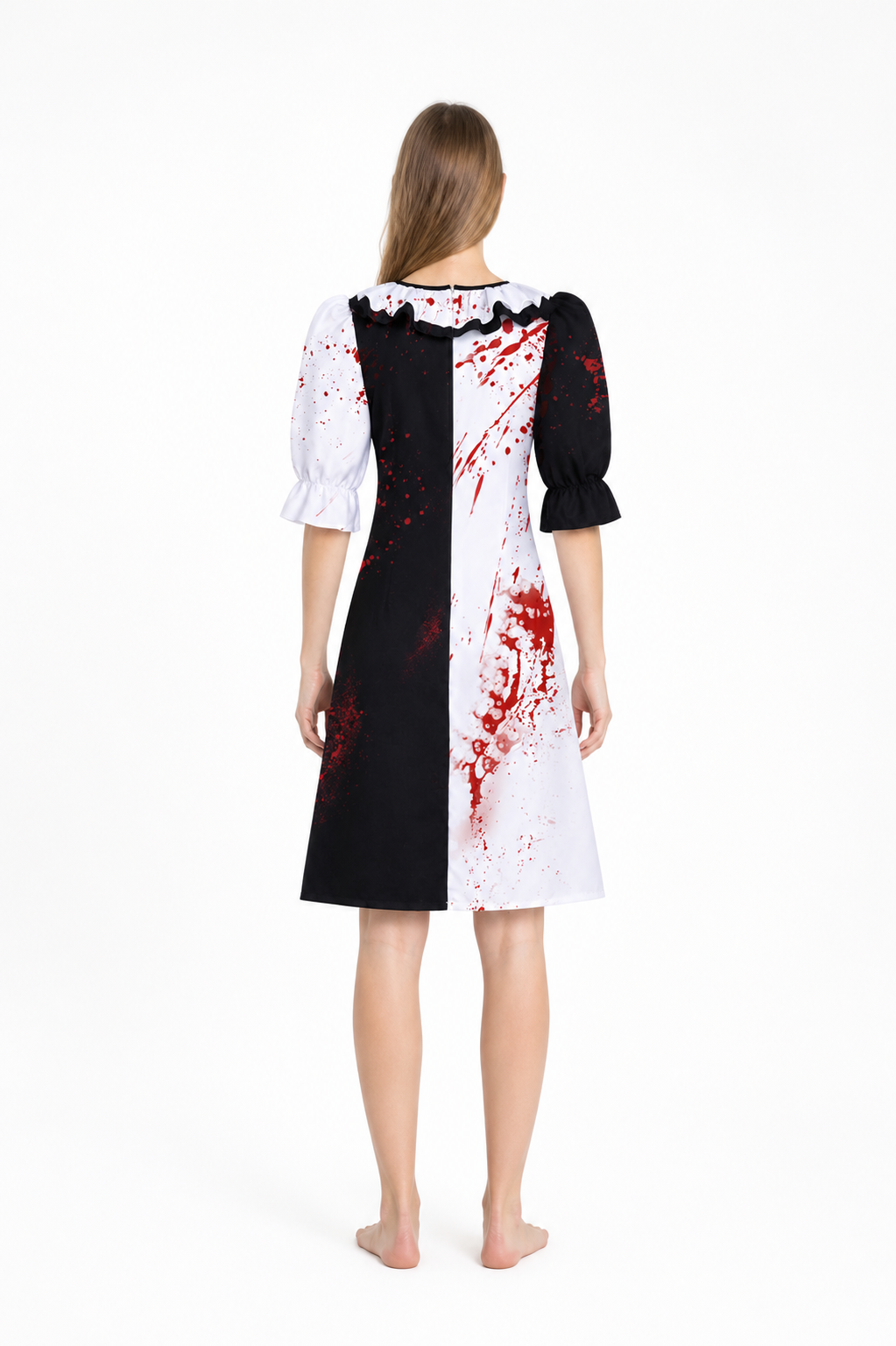 Clown Carnival Dress with Blood Print back view