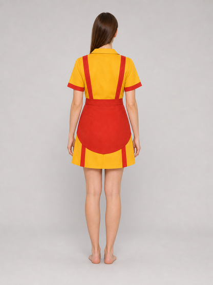 Diner-Style Carnival Dress with Apron