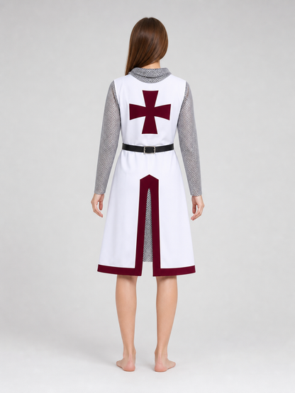 Medieval Costume with Cross, Cloak, and Belt