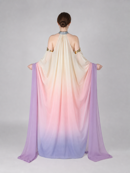 Amidala Cosplay Dress with Draping and Train