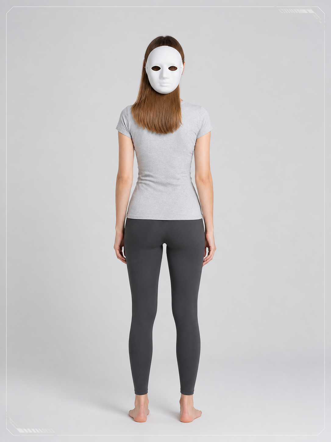 White Carnival Mask for Halloween and Cosplay back view