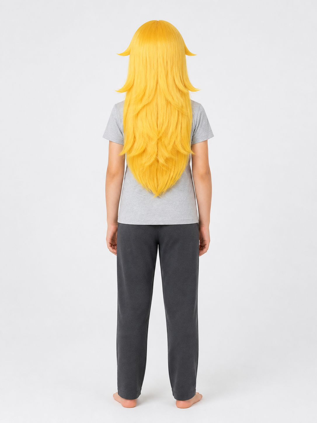 Golden Carnival Wig for Halloween and Cosplay back view