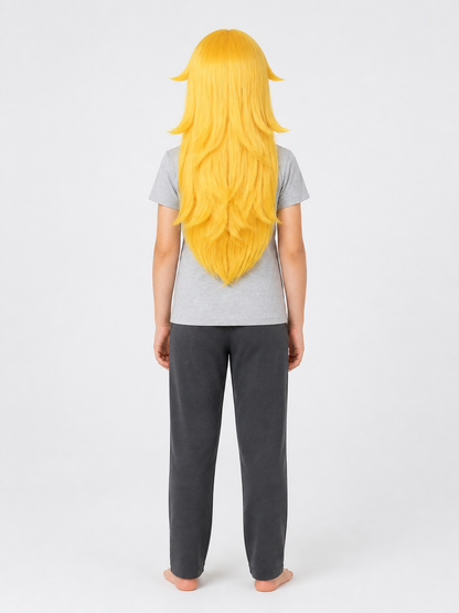 Golden Carnival Wig for Halloween and Cosplay back view
