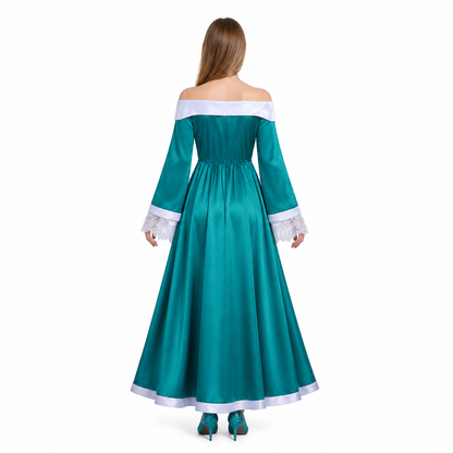 Long Off-the-Shoulder Cosplay Dress back view