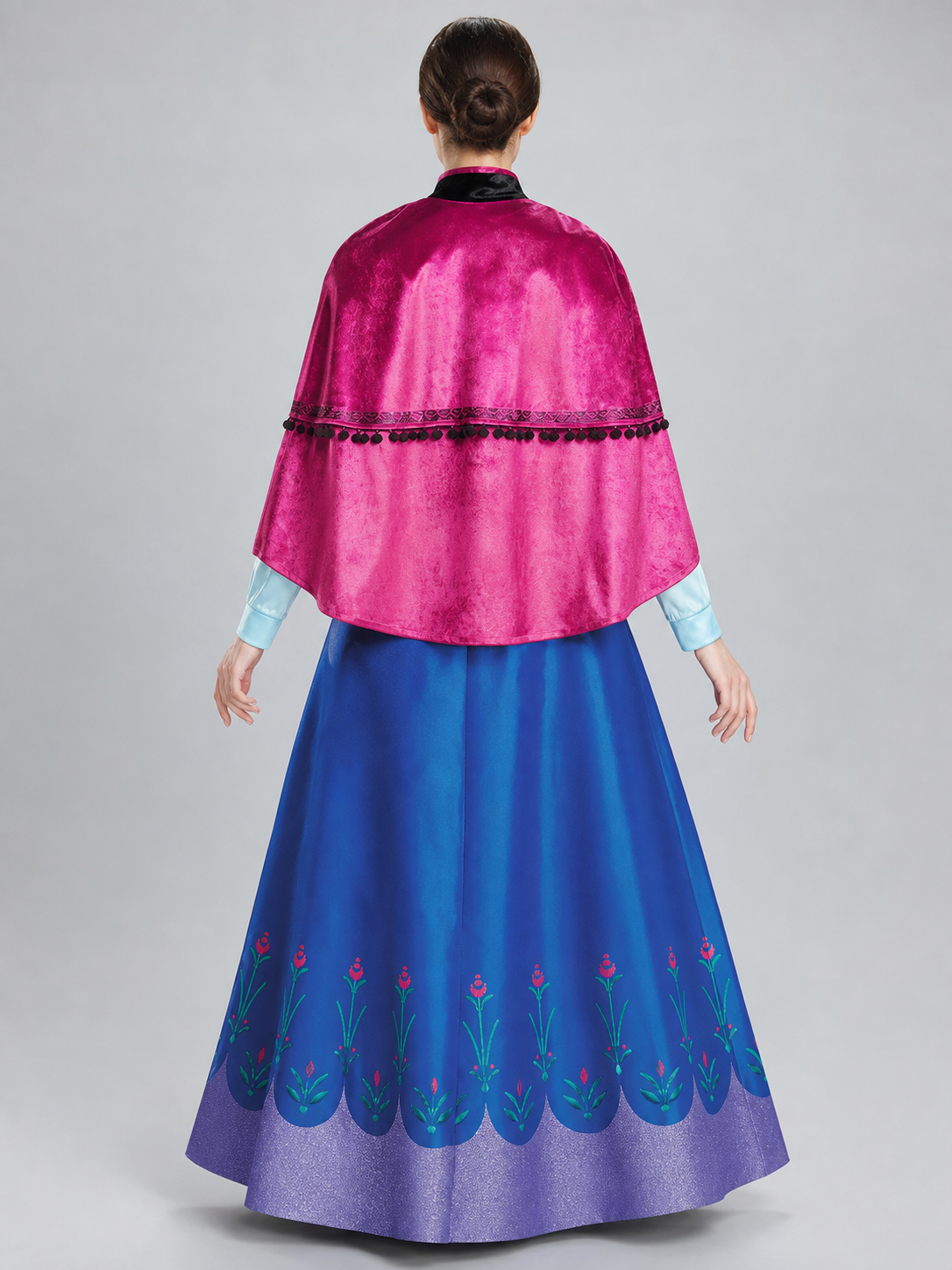 Fairytale Carnival Costume with Dress and Cape back view 3