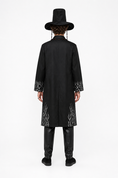 Cosplay Costume with a Wide-Brimmed Hat and Accessories back view