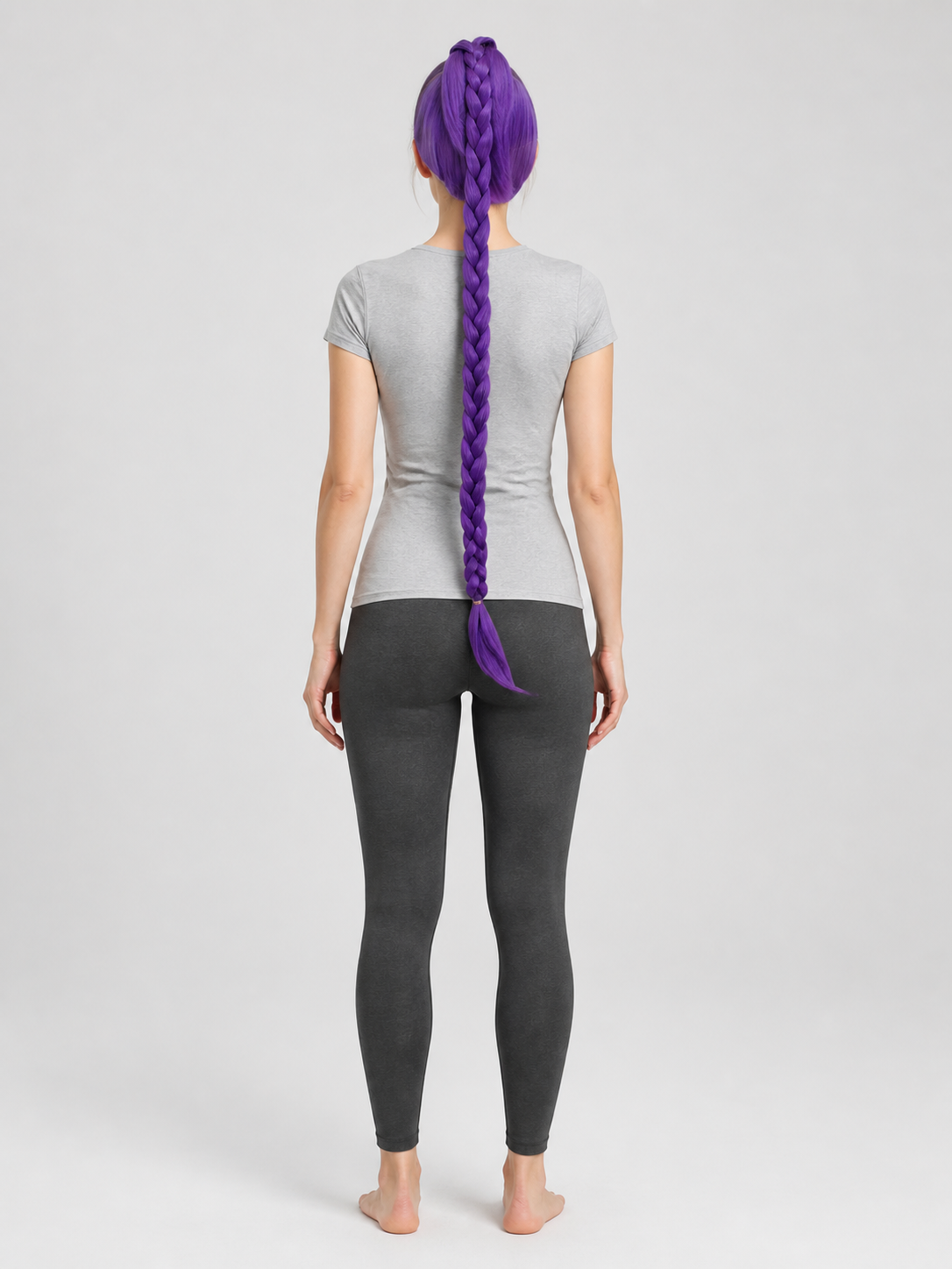 Purple Carnival Wig for Halloween and Cosplay back view