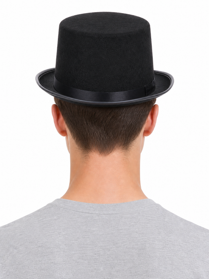 Black Carnival Hat for Magic Tricks and Masquerade