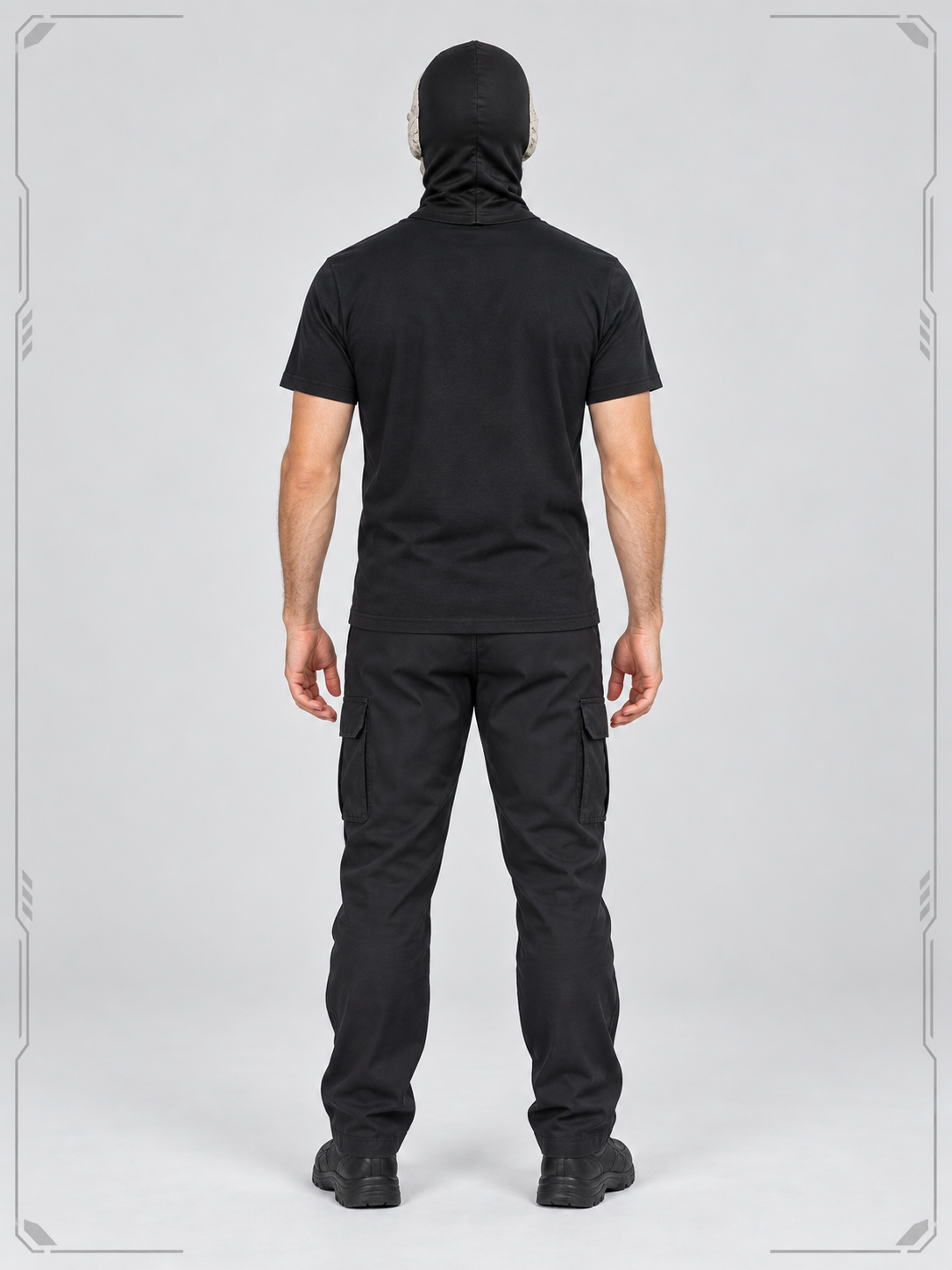 Realistic Skull Mask with Hood and Black Balaclava