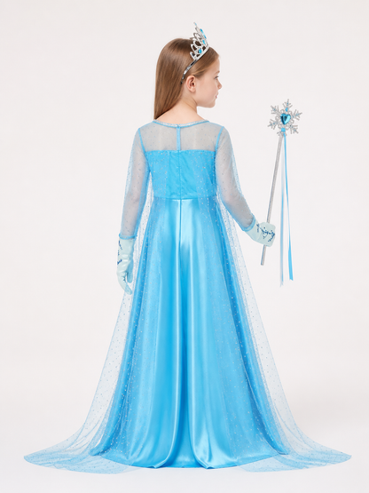 Halloween Snow Princess Costume back view