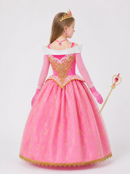 Pink Princess Costume for Halloween back view