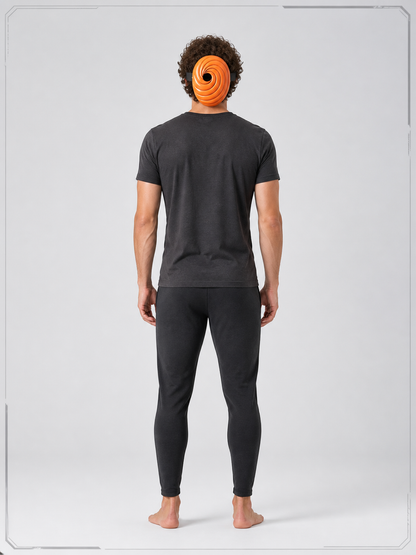 Orange Spiral Carnival Mask for Cosplay back view