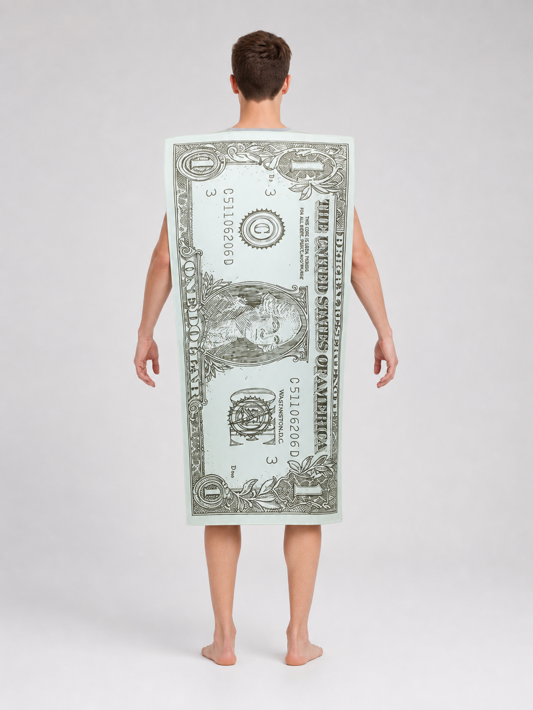 Costume in the Shape of a Large Dollar Bill