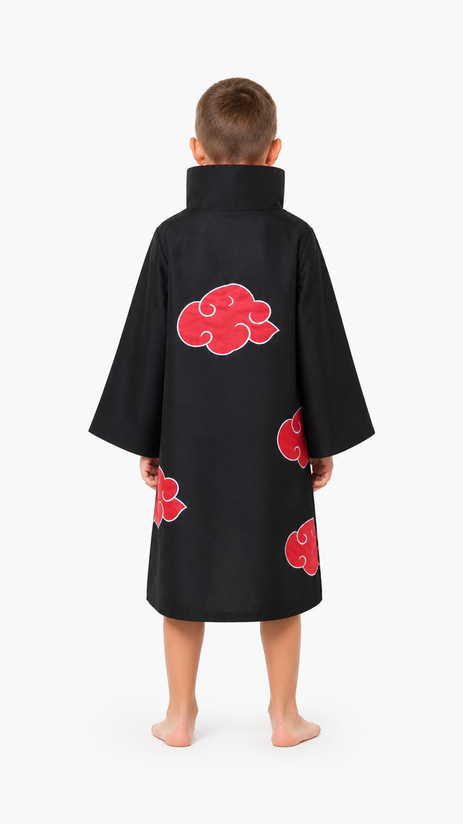 Akatsuki Cloak with Red Clouds for Cosplay back view
