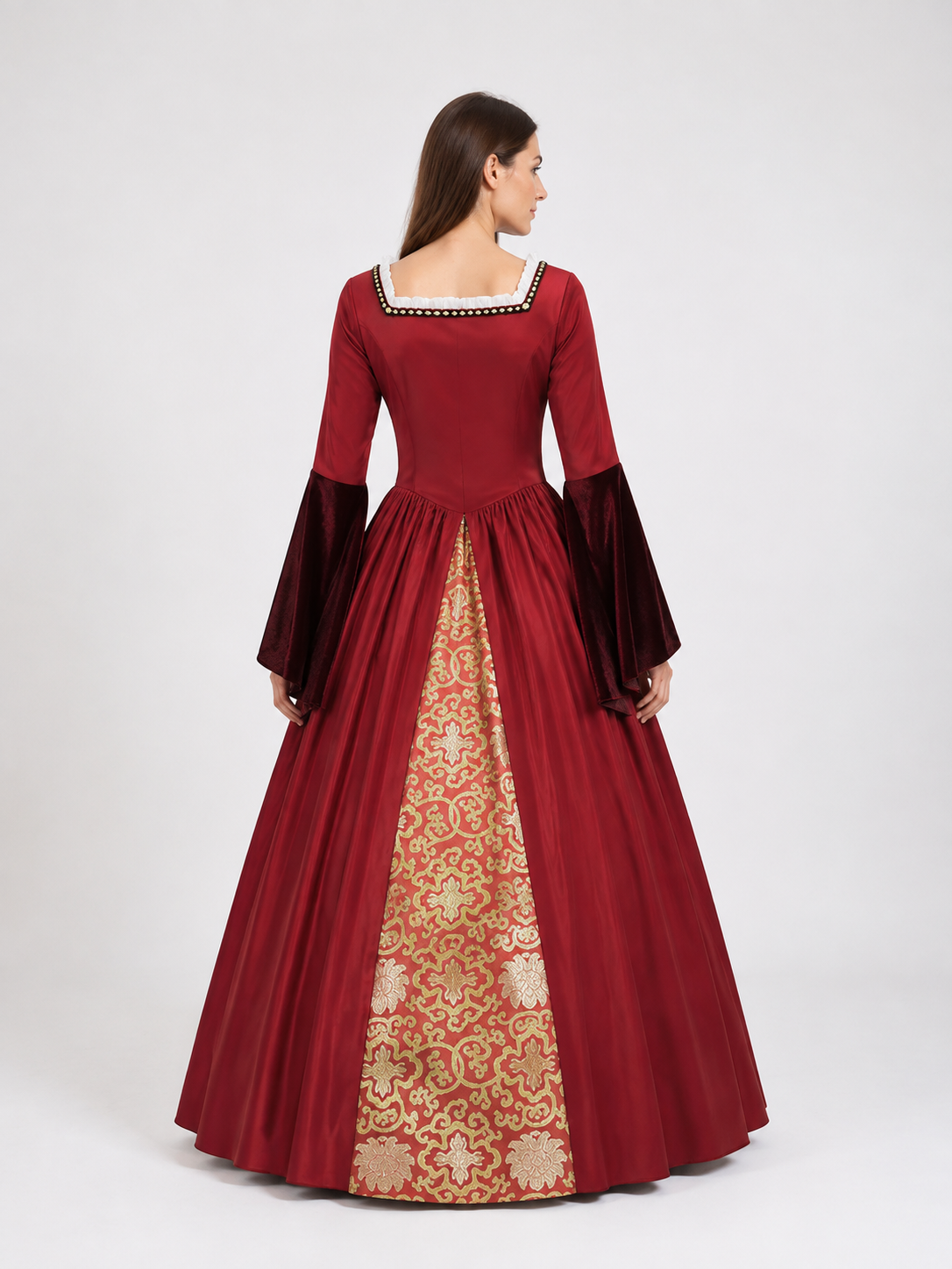 Medieval Mary Tudor Dress for Cosplay and Balls back view