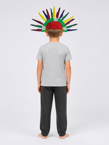 Carnival Headband with Multicolored Feathers