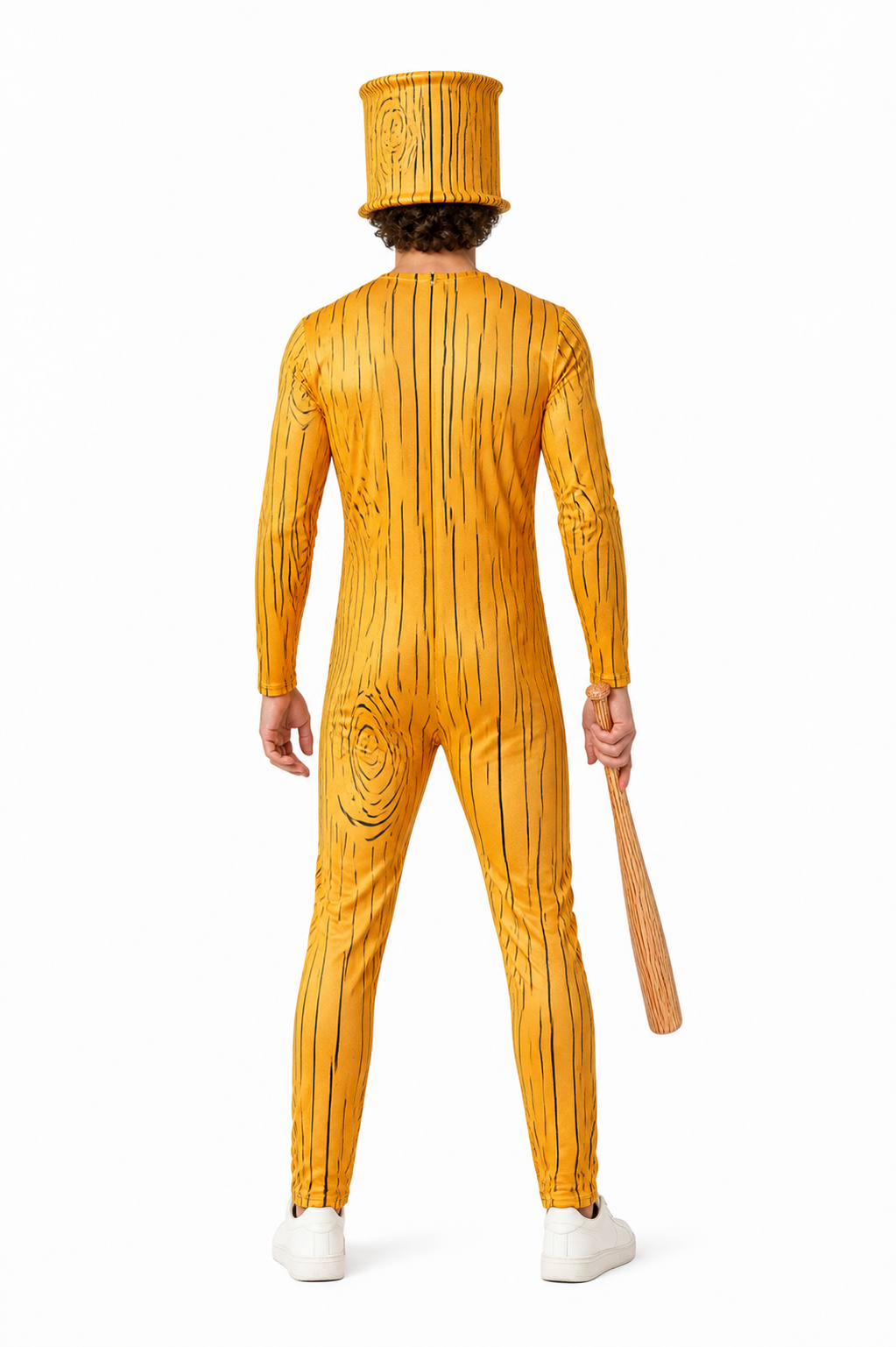Stickman Jumpsuit with Mask Head and Stick back view