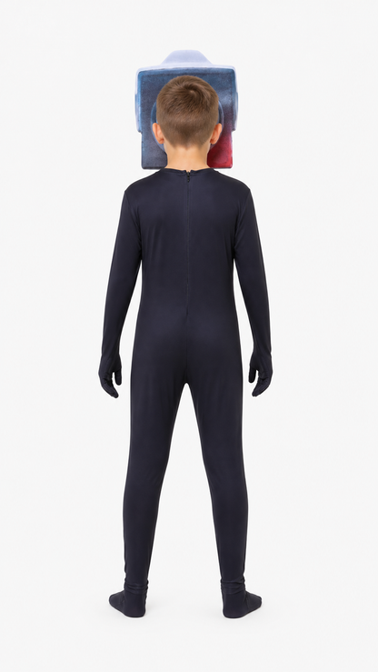 TV Man cosplay jumpsuit with hood