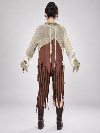 Pirate costume for masquerades and cosplay designed in a rugged pirate style.