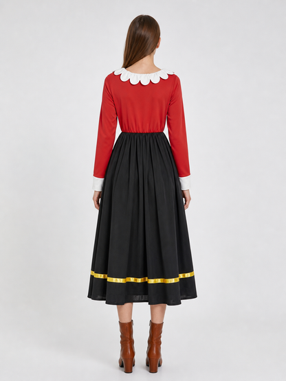 Cosplay Costume Dress with White Collar
