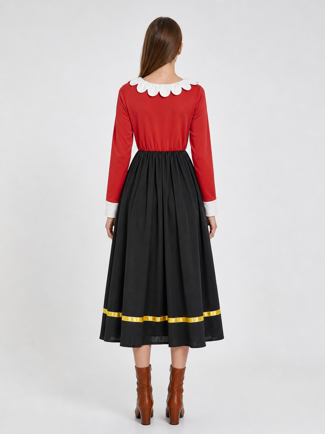 Cosplay Costume Dress with White Collar