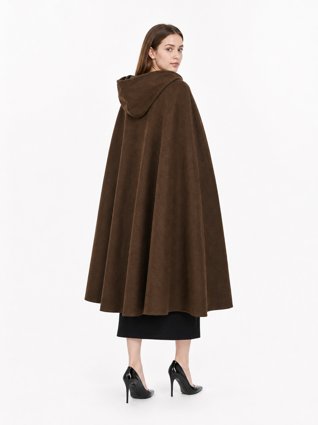Brown carnival hood with tie