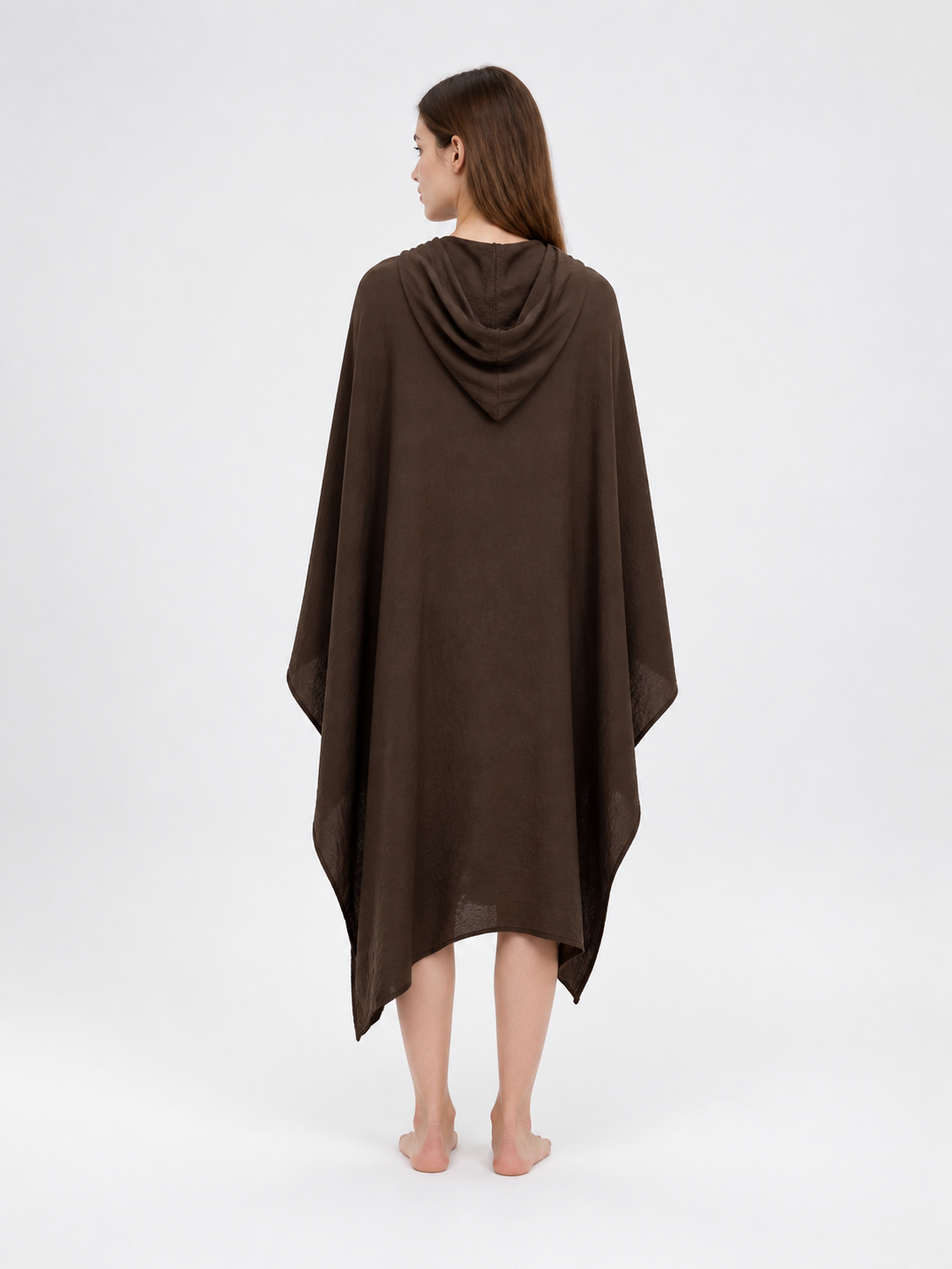 Brown Carnival Cloak with Hood back view