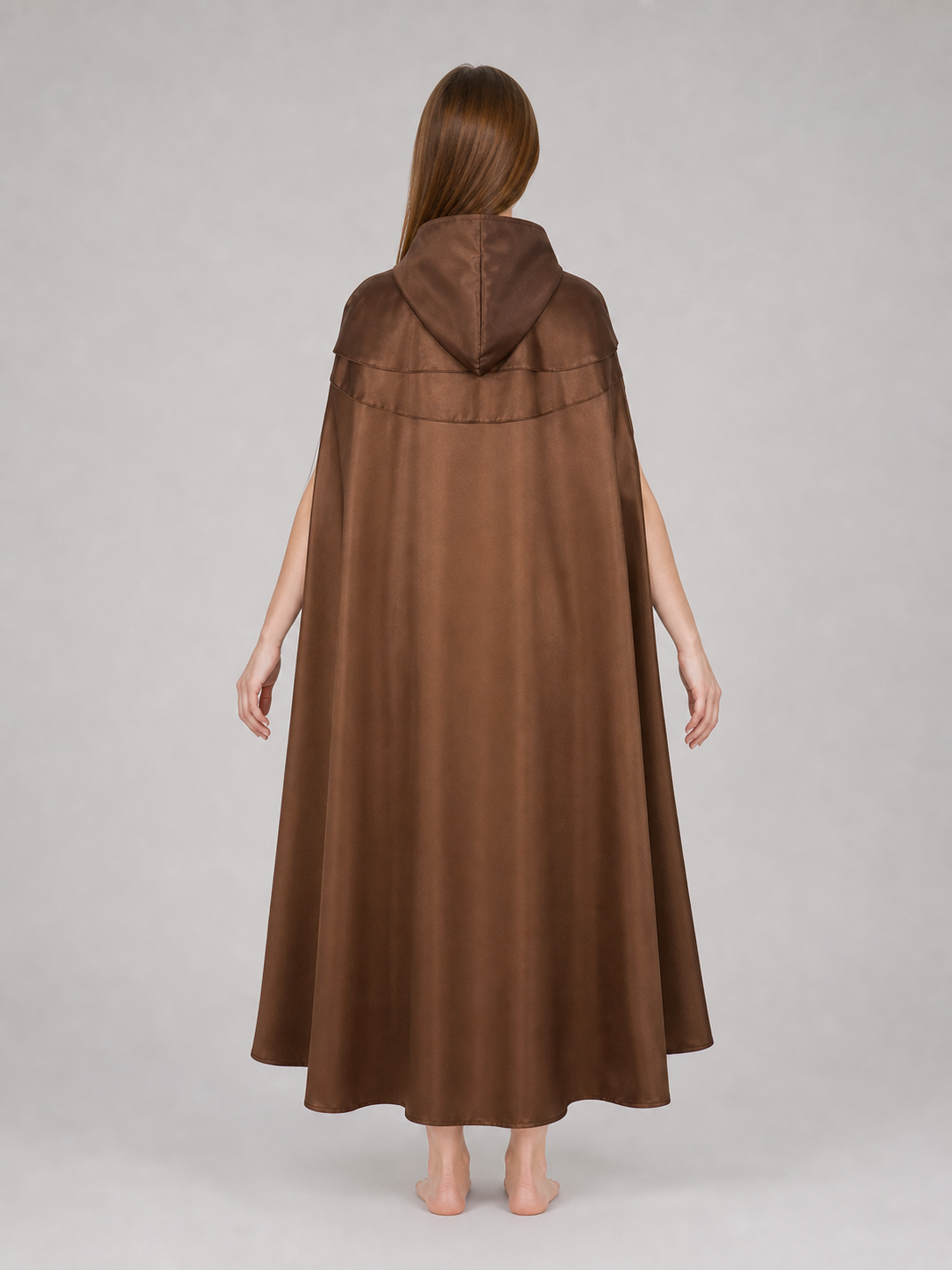 Brown Viking Hooded Cloak Cape