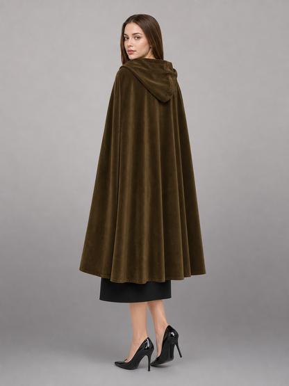 Brown Hooded Costume Cape